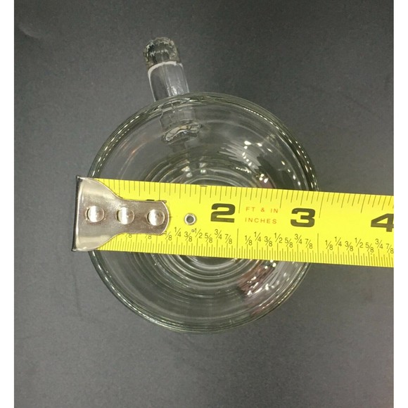 Vintage Mickey Mouse Tall Glass Mug Cup with Handle Marked Disney - Picture 11 of 12